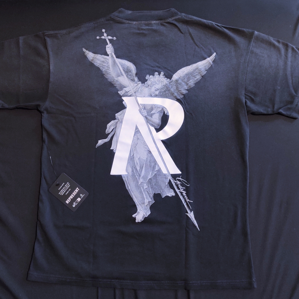 REPRESENT Archangel Faded Black Heavyweight T-shirt